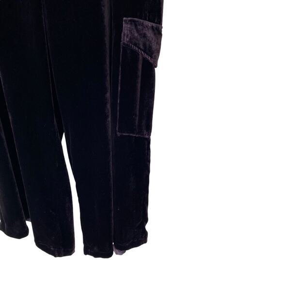 Johnny Was NWTs Zatima Purple Silk Cargo Pants Wide Leg size PXL petite XL - Picture 5 of 9